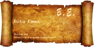 Bota Emma névjegykártya